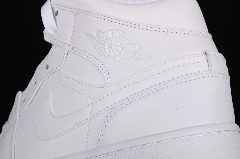 All Categories Air Jordan Jordan Series Basketball Shoes Air Jordan 1 Mid Air Jordan 1 Mid All White China Full First Layer Authentic Standard 554724-109